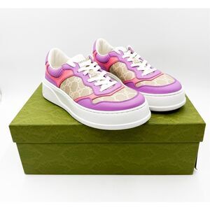 Gucci GG Logo Embossed Platform Chunky Low Top Sneaker Trainers EU 39.5 US 9.5